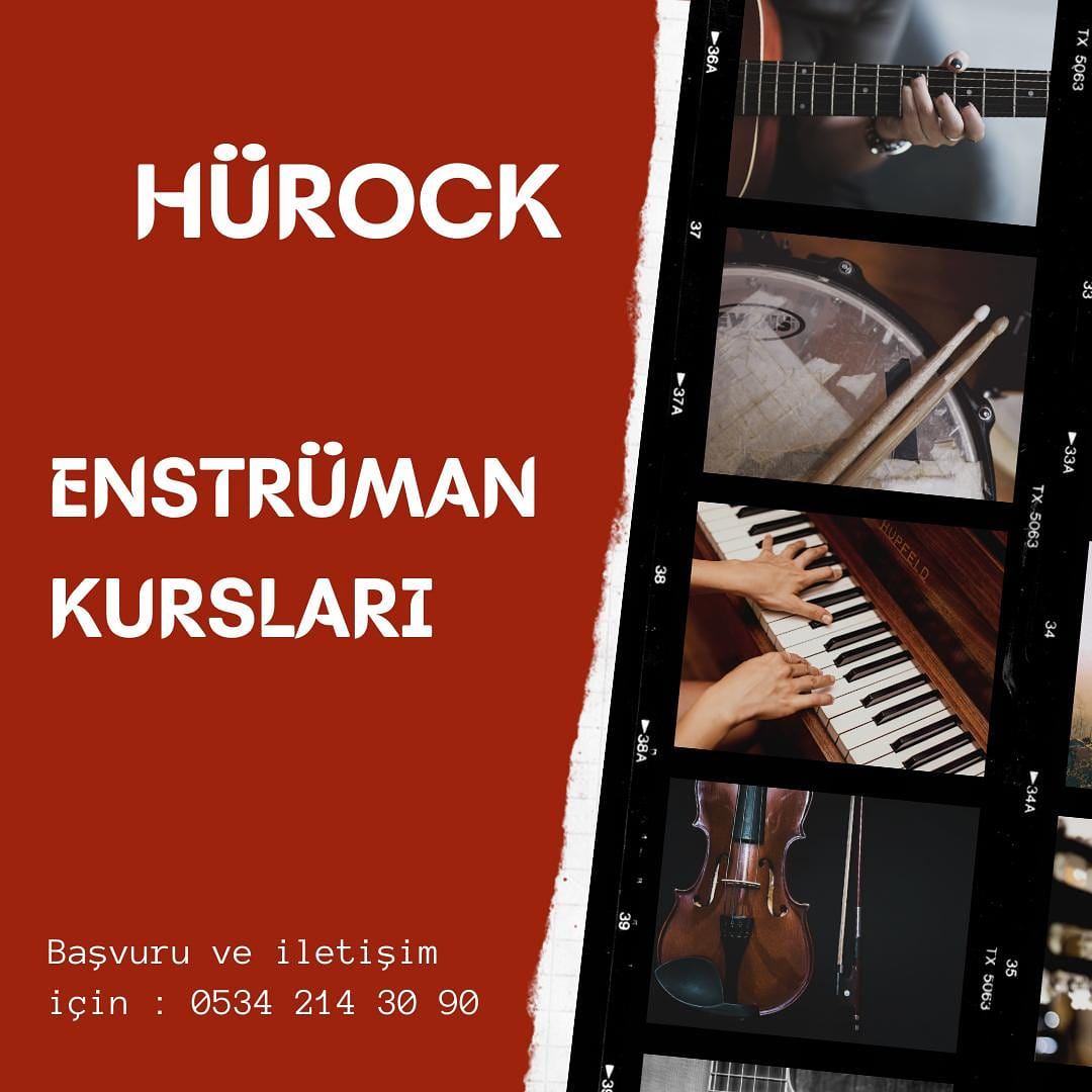 Hürock enstrüman kursları bu dönem de devam ediyor! Online ve yüz yüze seçeneklerimiz mevcut. 🤘🏻 Başvuru ve iletişim için; 0534 214 30 90