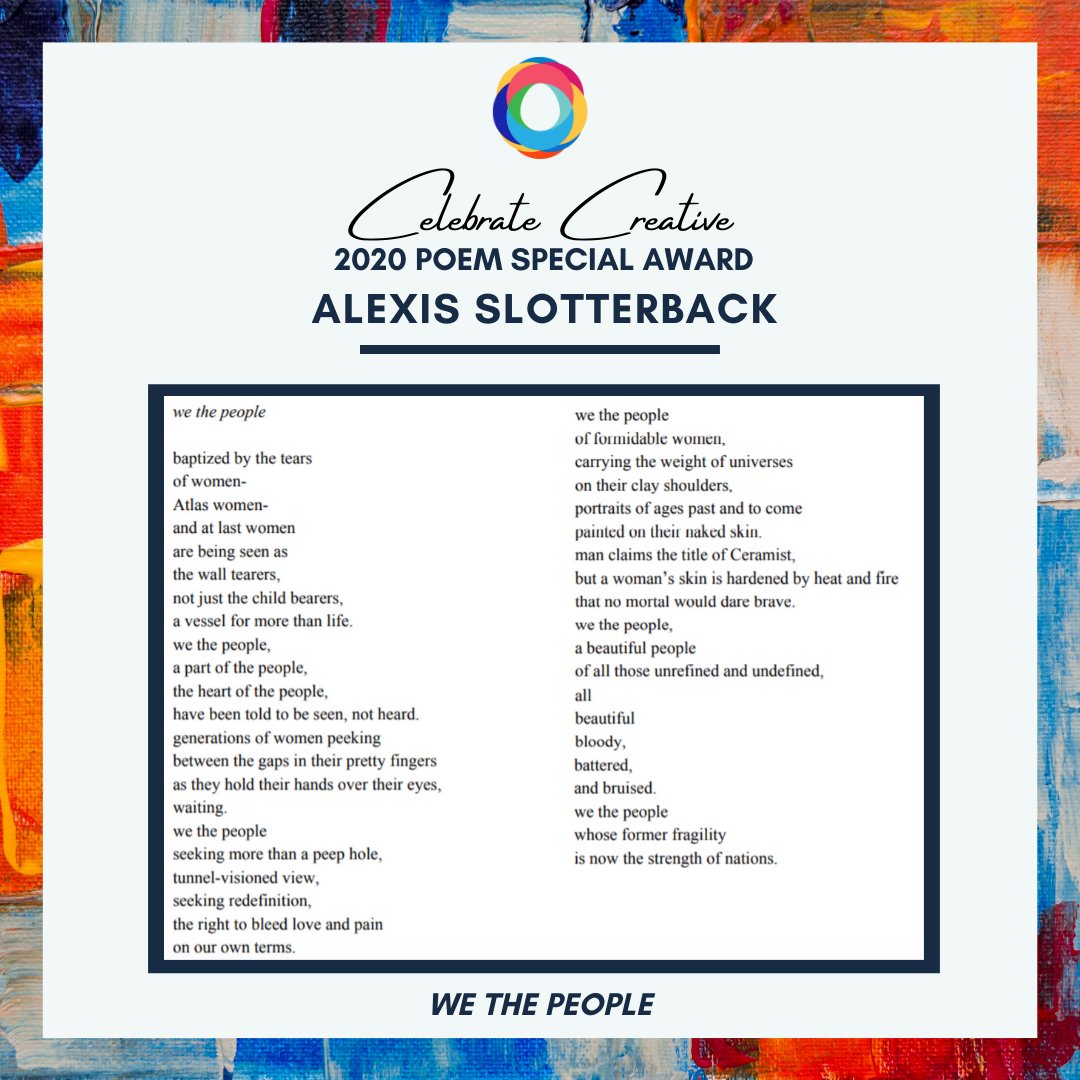 Start the week with some powerful words by Alexis Slotterback. Her poem, We the People, won her the writing award. #ohangatogether #art #poem #localart #pvdart #wethepeople