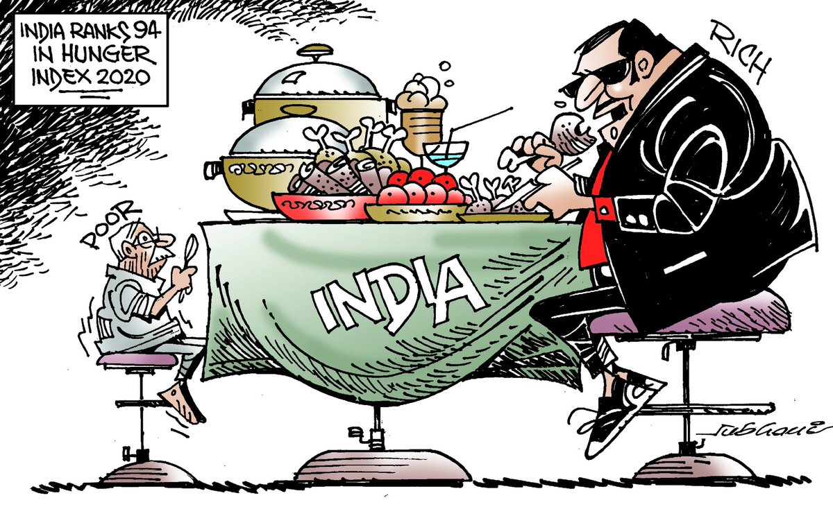 DeccanChronicle's tweet image. #HungerIndex #HungerIndex2020 #DCTOON