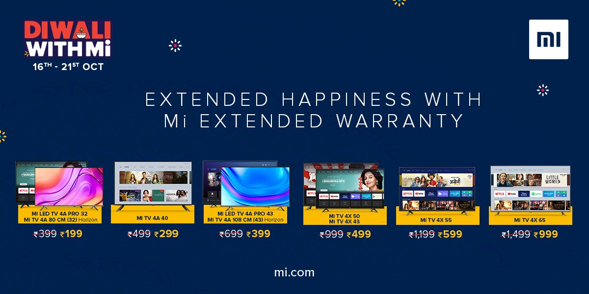 Xiaomi TV India on Twitter "Celebrate DiwaliWithMi with Mi Extended