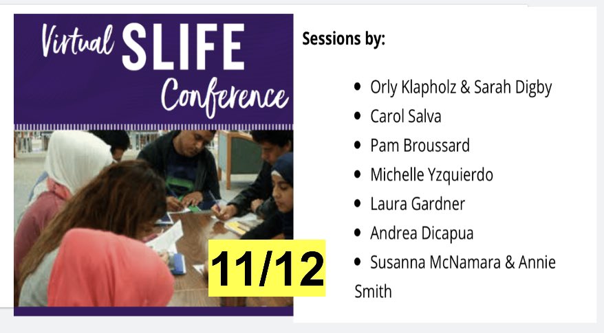 FREE SLIFE CONFERENCE 
FREE SLIFE CONFERENCE
FREE SLIFE CONFERENCE 
Excited 2 present &amp; learn on 11/12!  Register so u can attend AND get session recordings. 🙌
seidlitzeducation.com/upcoming-event… #sife #slife #ells #esl #newcomers #esol
