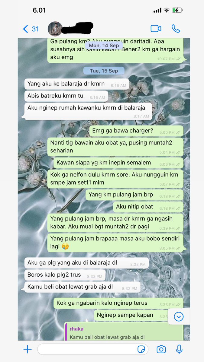 Bener2 lemes bgt aku waktu itu, pikiran udah kemana2, R ini kmn sampe hp ga aktif? Tapi waktu itu aku masih coba buat positive thinking, tunggu dulu siapa tau bsk dia ngabarin. Dan bener bsk paginya dia kasih kabar, tanpa rasa bersalah, tanpa kasih penjelasan