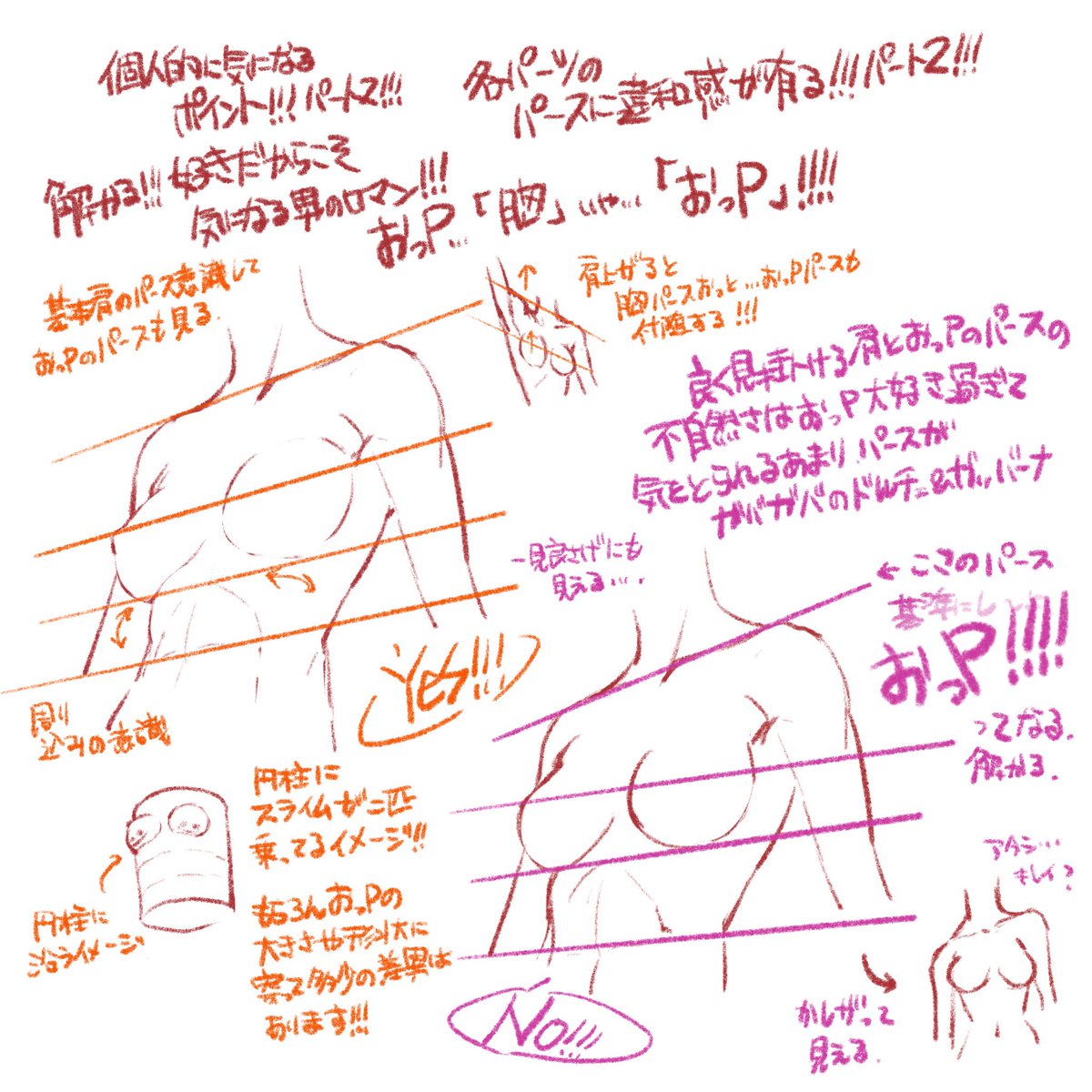 私が個人的に気になるちょっとやかましいお絵描きポイント講座その2。おっぴー編。 