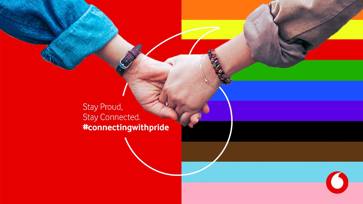 Vodacom's tweet photo. What does it mean to be an ally of the #LGBTQIA+ community? For us, it’s about #InclusionForAll, regardless of identity, gender or culture – and we’re proud to call our organisation an ally. Read more here: https://t.co/13wLBYCI1m #ConnectingWithPride https://t.co/tlp0lpjhSg