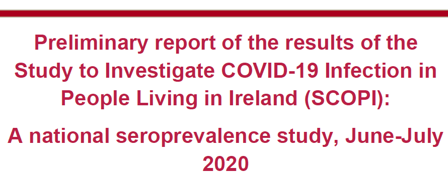 To support his claim that only 2/3 of infections were missed by PCR in mid-April, Prof Nolan points to this HSE study.It tested 1,733 people for antibodies. 33 were positive.After minor adjustments, it deduced 1.7% of the population had been infected. https://www.hse.ie/eng/services/news/newsfeatures/scopi-covid-19-antibody-research-study-results/