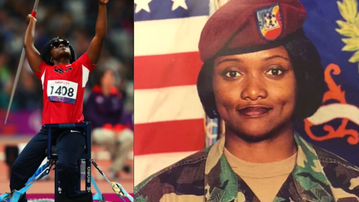 #VBATribute | @USArmyReserve Veteran Centra “Cece” Mazyck was a paratrooper for 10 yrs until a broken parachute during a routine jump left her paralyzed. She later discovered her natural talent as a javelin thrower and competed in the 2012 Paralympic Games. https://t.co/iaMnGzvSZm