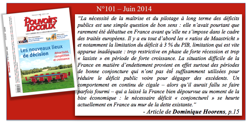 PouvoirsLocaux's tweet photo. ✒️#Extraitdelecture #PouvoirsLocaux n°101 – 2014. Article de Dominique Hoorens „Imaginons un précepte de bonne gestion publique !“
#rétrospective #subsidiarité #économie #dette
📚→ La collection sur -> : https://t.co/iAITHxjamc
@Economie_Gouv https://t.co/ZBAznHDPrR