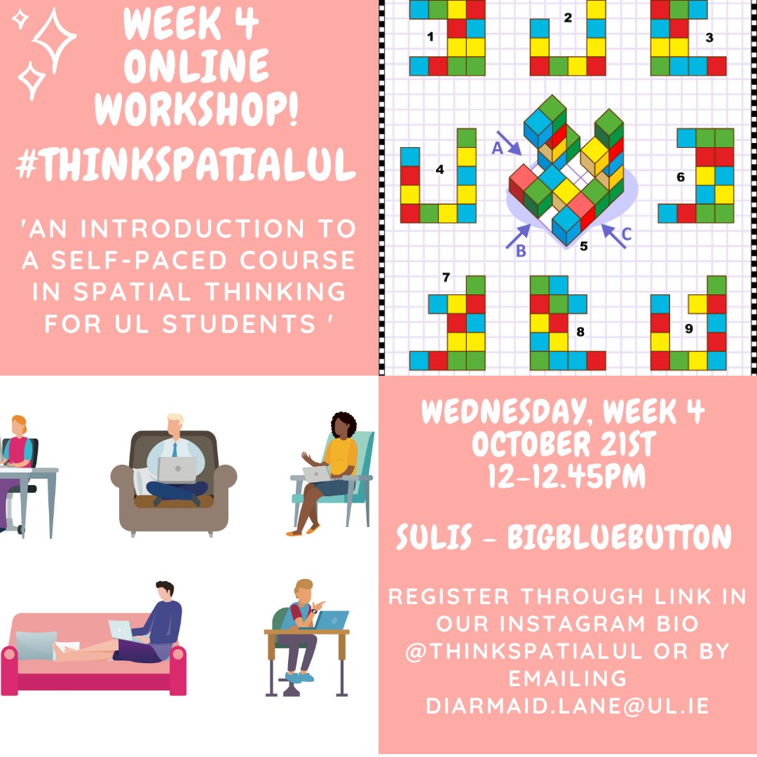 ULF7W's tweet photo. Just a reminder that @thinkspatialul are having an amazing Week 4 online workshop.  #thinkspatialul #firstsevenweeks #studyatul https://t.co/Eru8ByVUlr