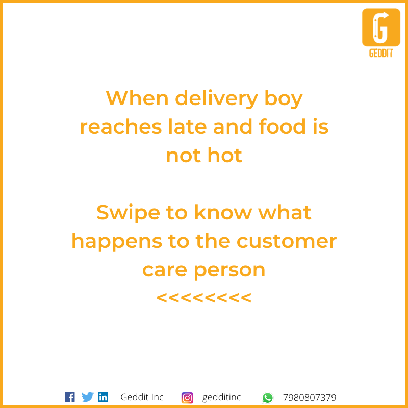 GedditInc's tweet photo. Maut aayi maut!

Customer care executive jobs are difficult. But we try to make it easy for them by trying to deliver hot food and carrying out on time deliveries.

#ontimedelivery #geddit #justgeddit  #fooddelivery #deliveranything  #customercareexecutive https://t.co/IA0l8H9D3G