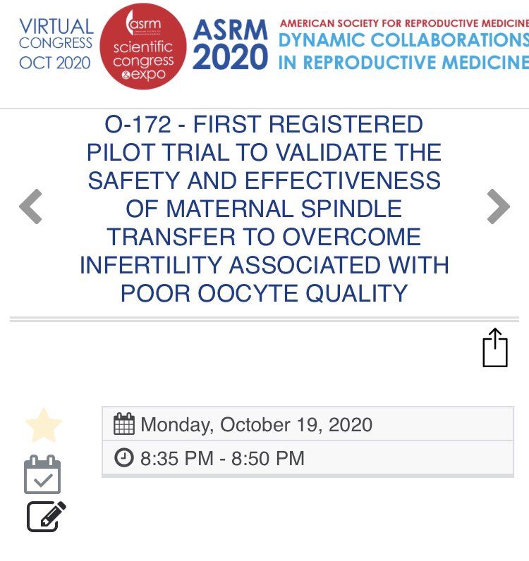 Don’t miss my talk tonight #ASRM2020. I will be presenting the last results from our clinical pilot trial on MST: