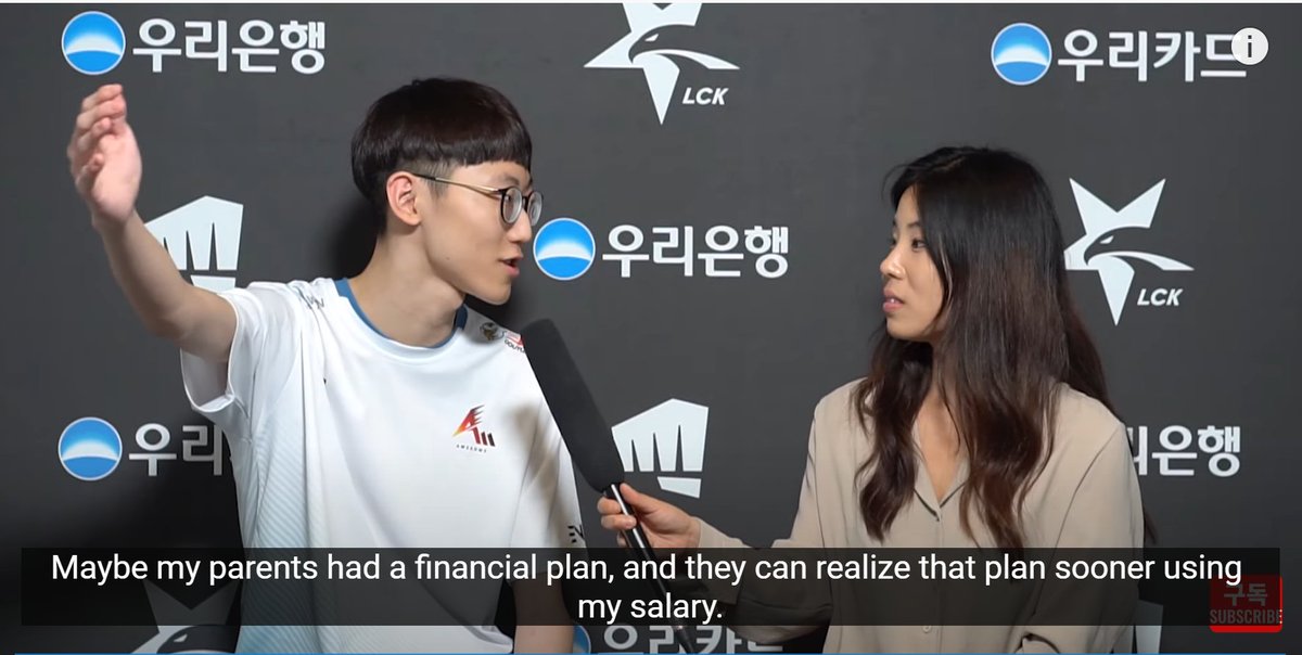 (4/7) 2019 July, LoL ParkThis interview, I got to explore Jang Ha-gwon as a person: How he first became pro, his aunt and family that always came to watch his matches, how PROUD he was to be able to financially help out his parents with salary.