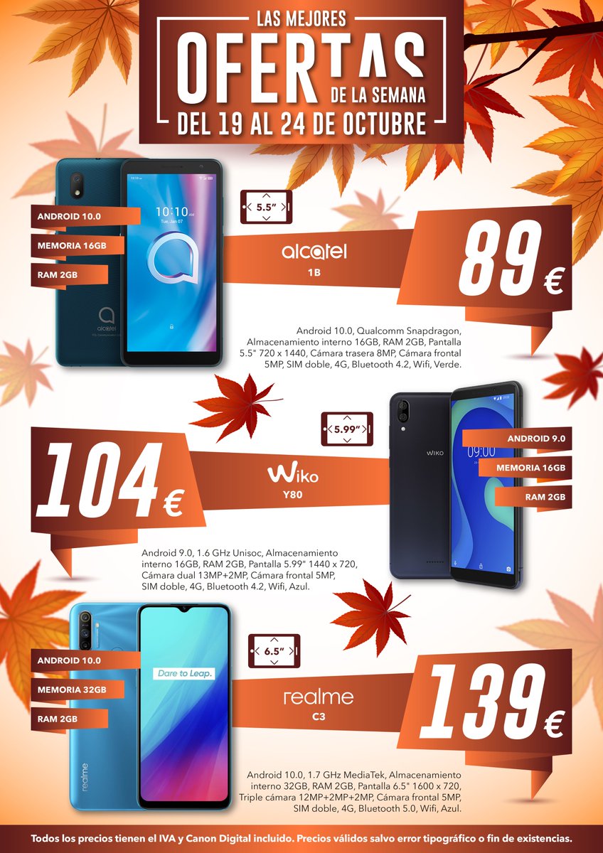 ofertahp's tweet photo. #FelizLunes #FelizSemana 

Una semana más desde OFERTASHP os traemos las mejores OFERTAS en PORTÁTILES y SMARTPHONES al mejor precio del mercado 📢📢

¿Las vas a dejar escapar? 👇👇👇

🌐 https://t.co/aggM4mA9KT

📨 Envíos GRATIS a partir de 60€ 📤

#Ofertashp #SuperOfertas🛍 https://t.co/BVAq0Qv76e