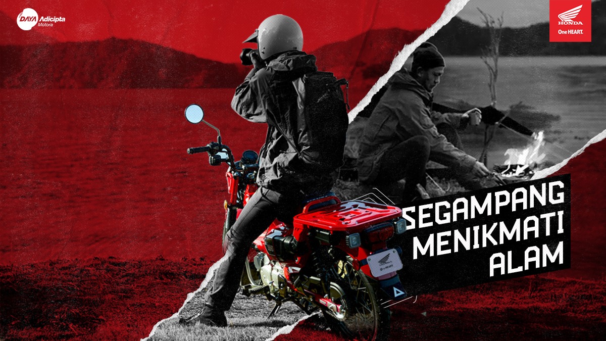 alwayshonda's tweet photo. Take The Hunter Anywhere!
Segampang itu untuk bebas nikmatin alam bebas di tempat favoritmu. #CT125 siap jadi ikon motor bebek yang mudah dan nyaman saat menikmati alam. Juga semakin merasa bebas trekking bersama sang pujaan. #Ciye
#AlwaysHonda #HondaJabar #HondaJuara https://t.co/94LlPSOdWS