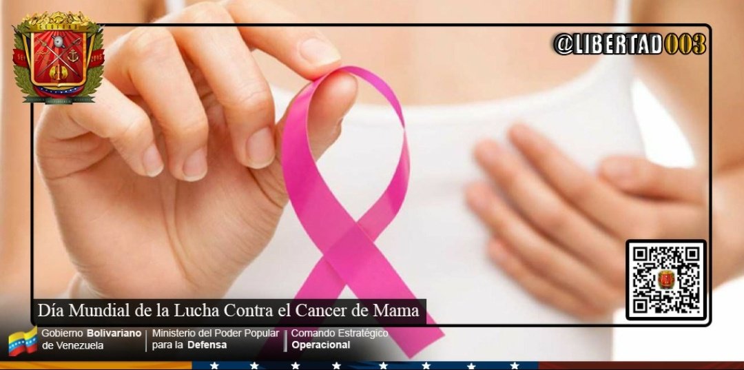 🗓️#19Oct || Con motivo del Día Mundial del Cáncer de Mama, desde el #CEOFANB nos solidarizamos con las invencibles luchadoras, quienes padecen de esta enfermedad y que hoy enfrentan con gran fortaleza y voluntad esta dura batalla, ¡Estamos convencidos de que Vencerán!