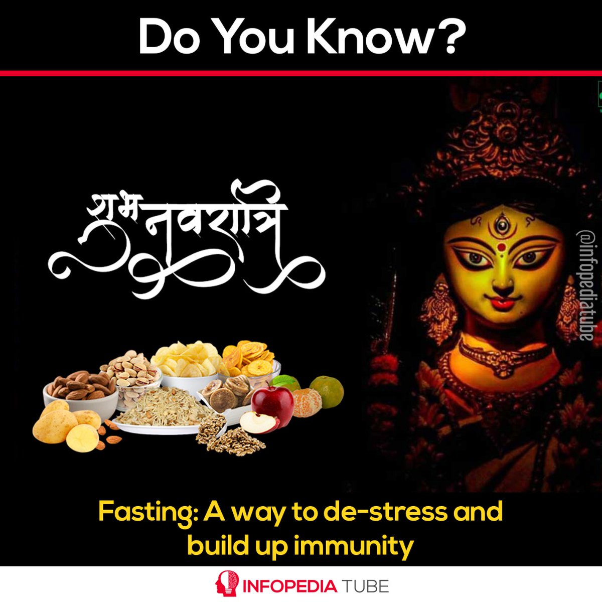 InfopediaTube's tweet photo. Though most Hindu's worship Maa everyday, they always look forward to Navratri festival. It is easy to invoke and connect with her during these nine nights. 
#happynavratri2020 https://t.co/535K81a8EU