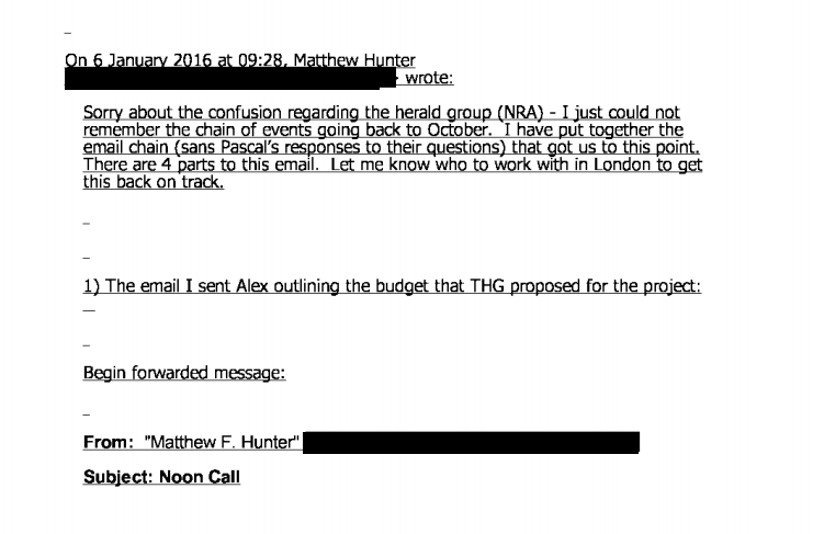 Yet more confirmation that Cambridge Analytica was working for the NRA -- through an intermediary called the Herald Group.  https://everytown.org/press/a-link-between-nra-and-cambridge-analytica/