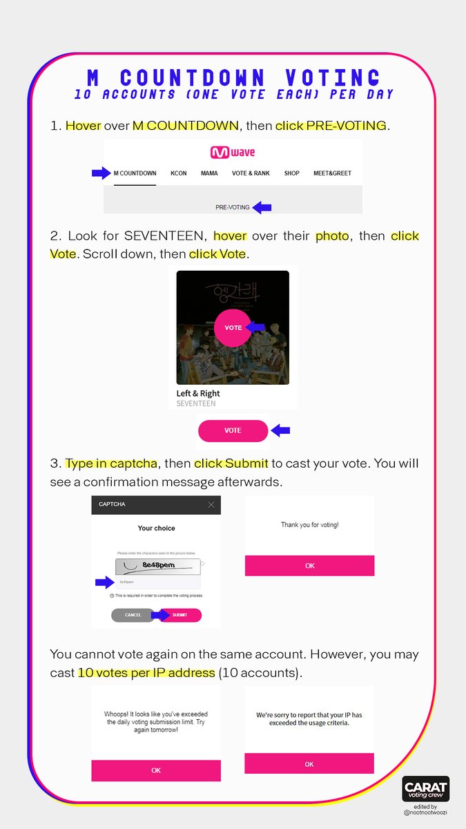 [MWAVE for WEBSITE] Used for MCountdown, polls & MAMA How to Sign inHow to voteWeb:  https://www.mwave.me/en/  @pledis_17  #SEVENTEEN  