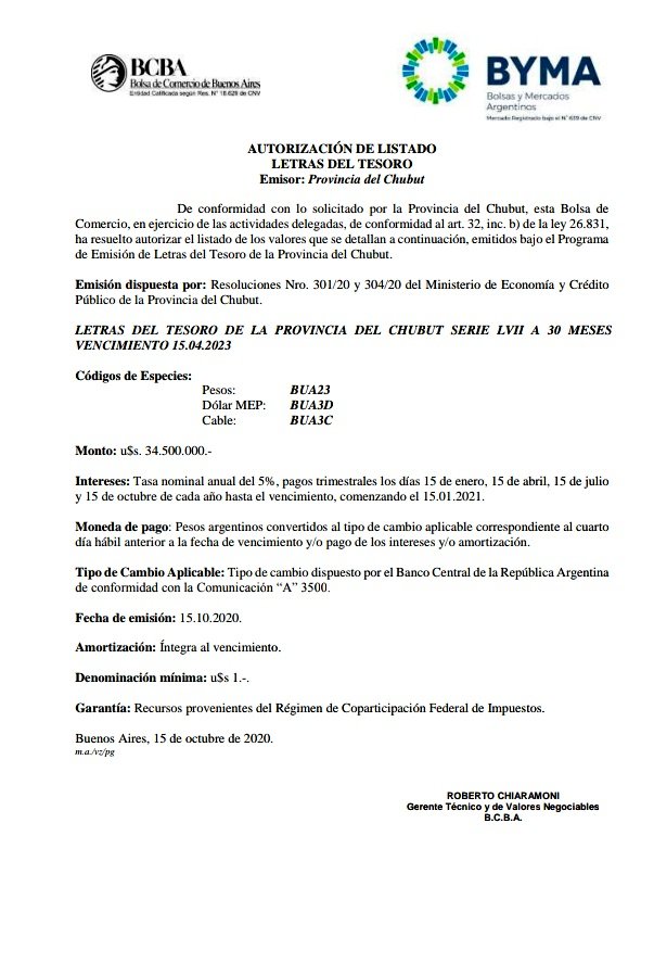 El Gobierno Provincial sale a tomar deuda en dólares. Es una irresponsabilidad emitir letras por u$s 34,5 millones ante el riesgo de una devaluación. Y después de decir que el problema de #Chubut era la deuda. 
&gt;&gt;&gt;