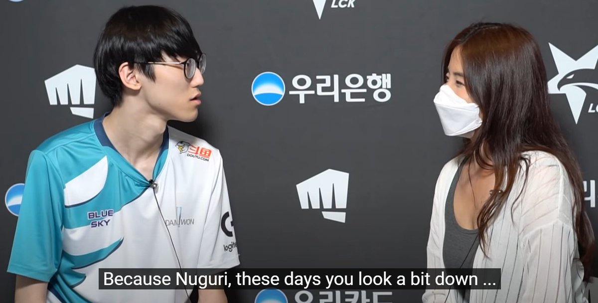 (6/7) 2020 July, LoL ParkNuguri was very candid about the growing pains he was facing as a player, feeling disjointed with the rest of the team, the changes in his own playstyle, his self-doubtWhich leads into the final interview: