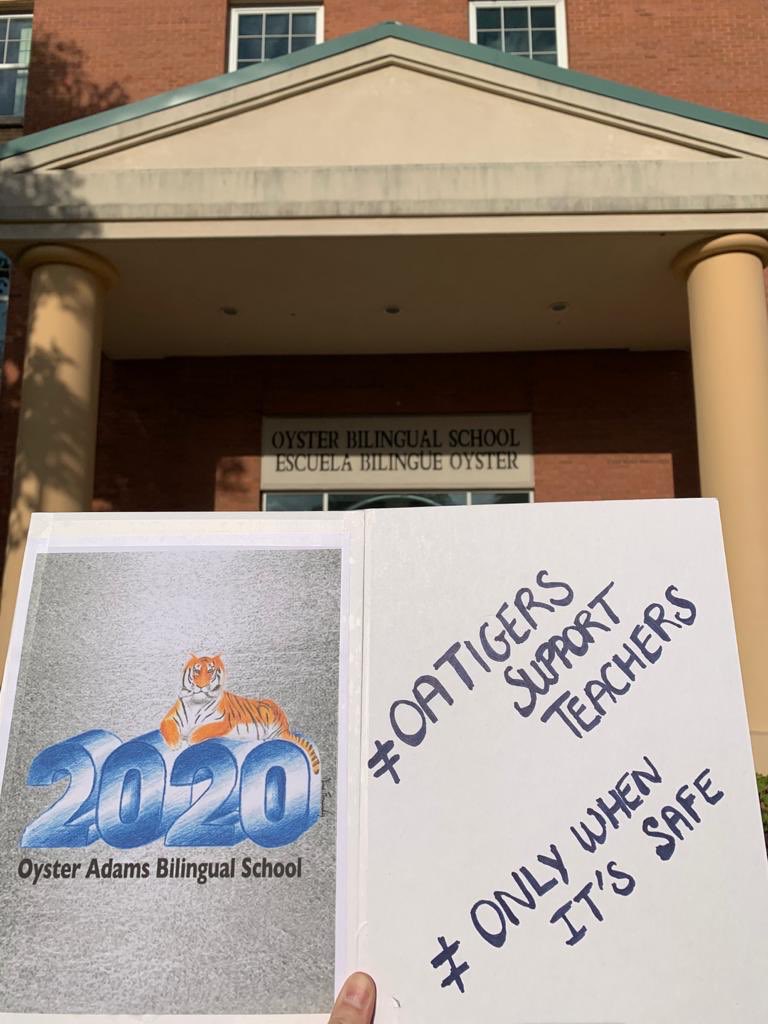 Functioning HVACs, testing for all, consult principals teachers and parents for a credible reopening plan. #OnlyWhenItsSafe #OATigersSupportTeachers @MayorBowser @DCPSChancellor @WTUTeacher