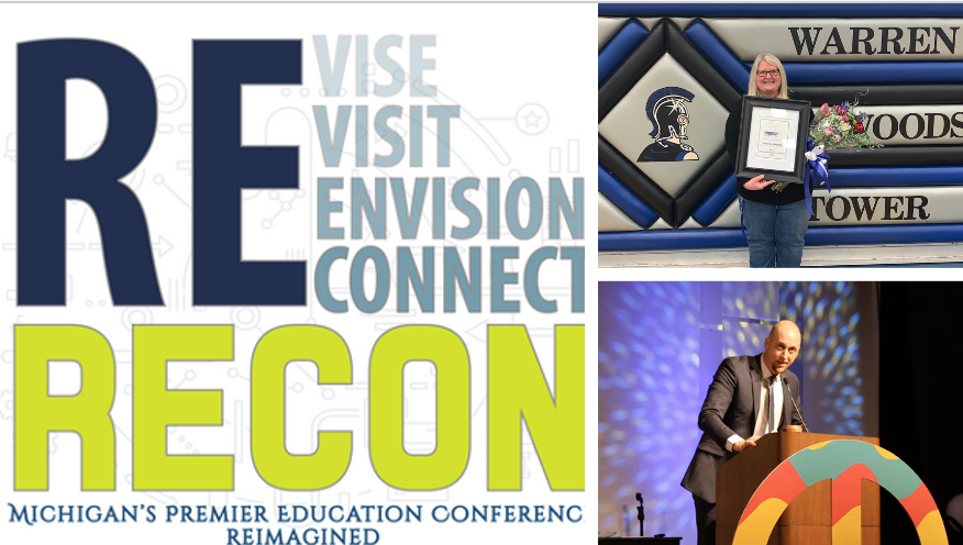 9:00am #ReCon recognition for Colleen Gruber the Assistant Principal of the Year from WW Tower HS and Todd Simmons the Principal of the Year from Pewamo-Westphalia Jr/Sr HS.  Josten's provides both winners w/a special POY ring &amp; <a href="/EidexInsights/">Eidex Insights</a> makes $1,000 donation to the school.