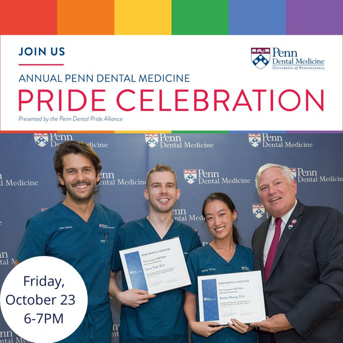 Picture taken of award winners at the Annual Penn Dental Medicine Pride Celebration