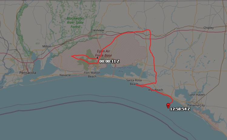 stratoballoon's tweet photo. A few minutes ago @RavenAerostar beaten his own flight record for a Thunderhead system set in  August by #HBAL0412. 

#HBAL01 has been in flight for 60 days continuously since launch on August 19. 

Now floating around Eglin AFB in  Florida. https://t.co/q0mya09wF3