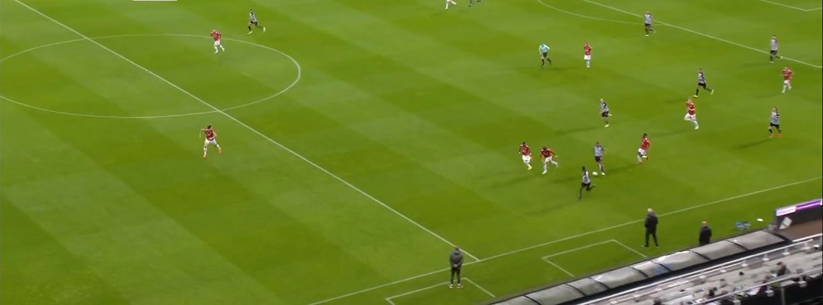 1:41 — Newcastle GoalDuring his track back, he doesn't actually sprint as hard as he can to cut off a potential pass to Shelvey. In fact, he jogs albeit quickly. This was probably the result of being slightly gassed from the intensity he put in already. Inexperience? Perhaps.