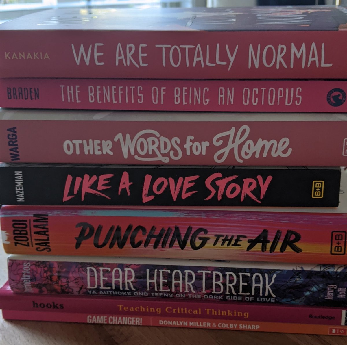 BrittanyGargano's tweet photo. It's #HSAPinkout! What's your favorite read in pink? πΈπ#BreastCancerAwareness
#RedhawksWearPink #RedhawkReaders
#ProjectLITbookclub #ProjectLitHSA
#UCPSLibraryLife @UCPSNC
@MonroeMS_NC @ByrdSetrina https://t.co/b1bxR3k8u1