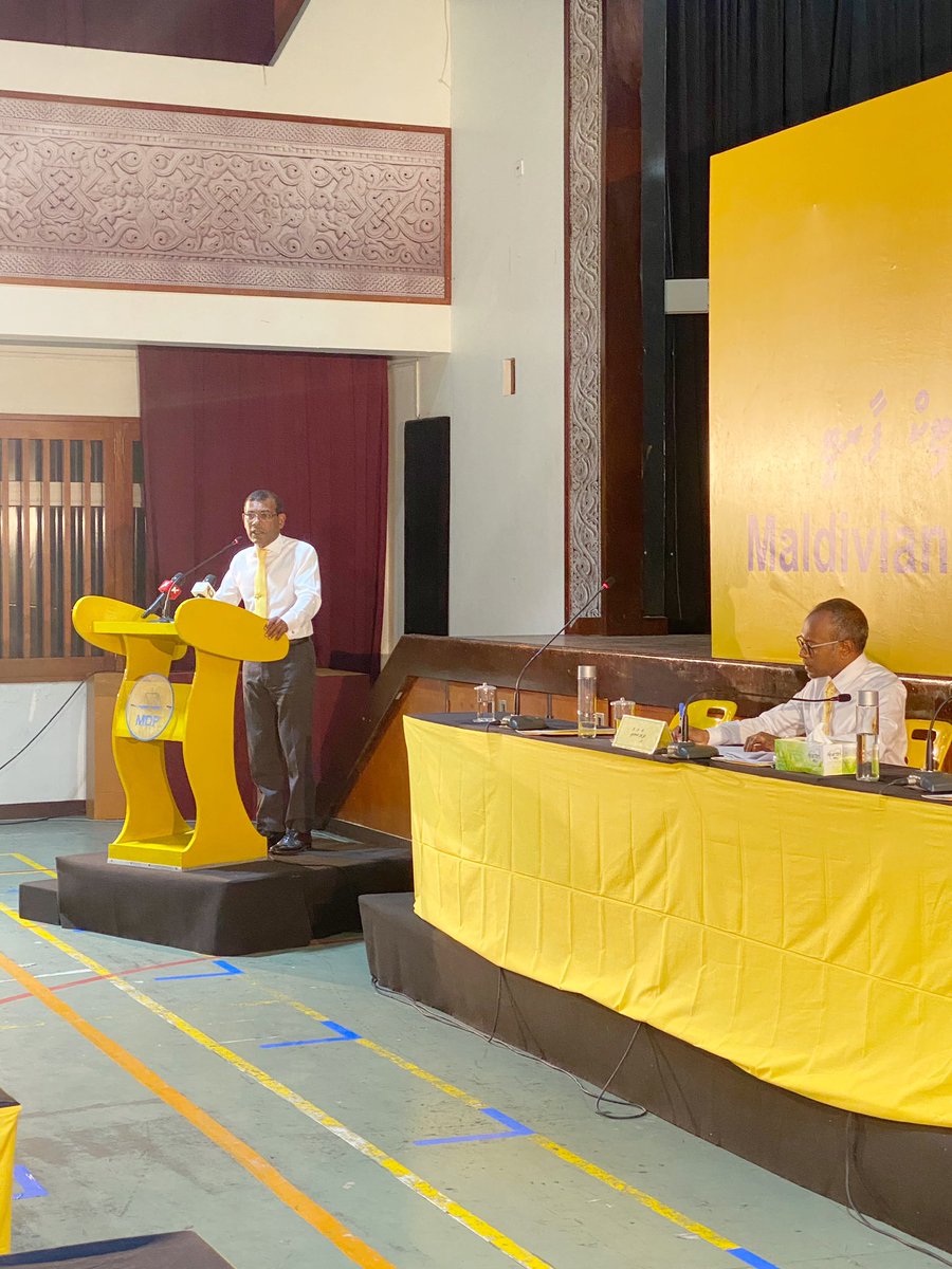 MDPSecretariat's tweet photo. Gaumee Majlis ge 171 vana badhdhaluvun Thaajuddeen School hall ga kuriah dhanee https://t.co/uQ5GmpLSQz