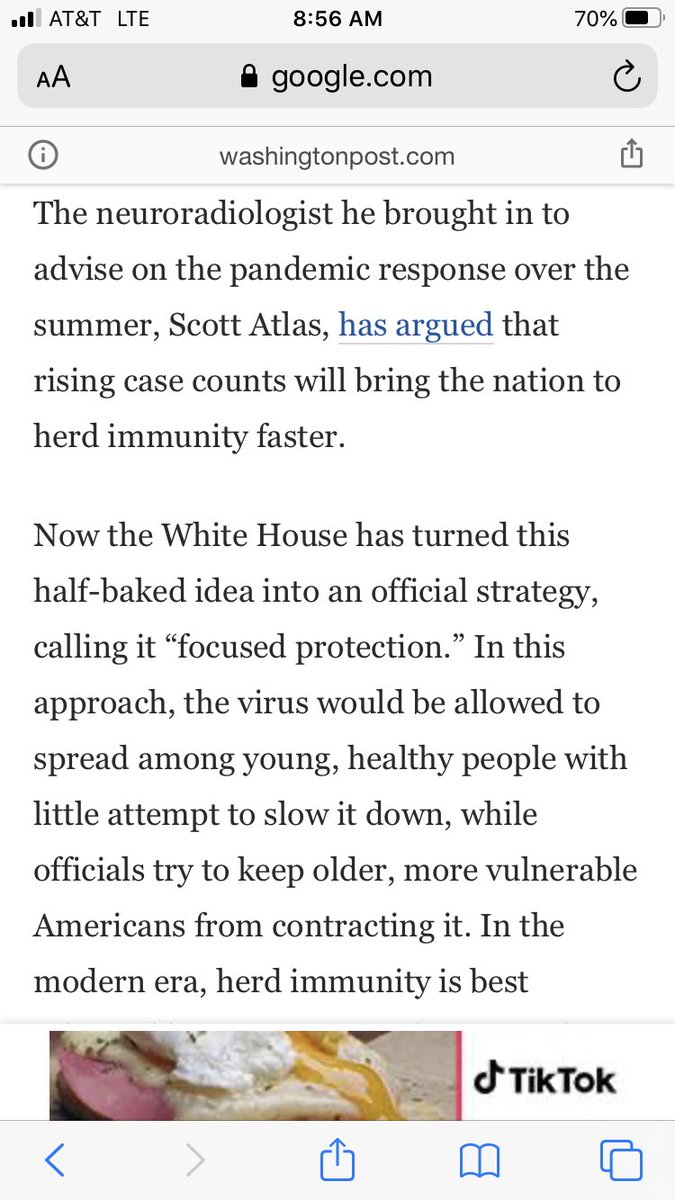 1/ Last week  @mlipsitch - a Harvard epidemiologist - wrote a blistering  @washingtonpost piece attacking any plan for herd immunity. Letting people at low risk for  #Covid become infected “could kill millions,” he and other authors argued, because older people will also get sick...