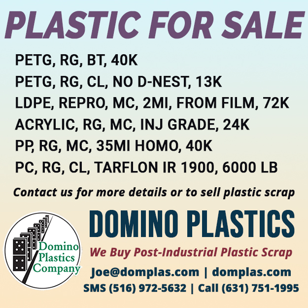 dominoplastics's tweet image. Plastic for Sale: PETG, LDPE, Acrylic, PP, PC. Contact us for more details and to sell your plastic scrap. Joe@domplas.com. (631) 751-1995. domplas.com #materialssupplier #rawplastic #recycledplastic