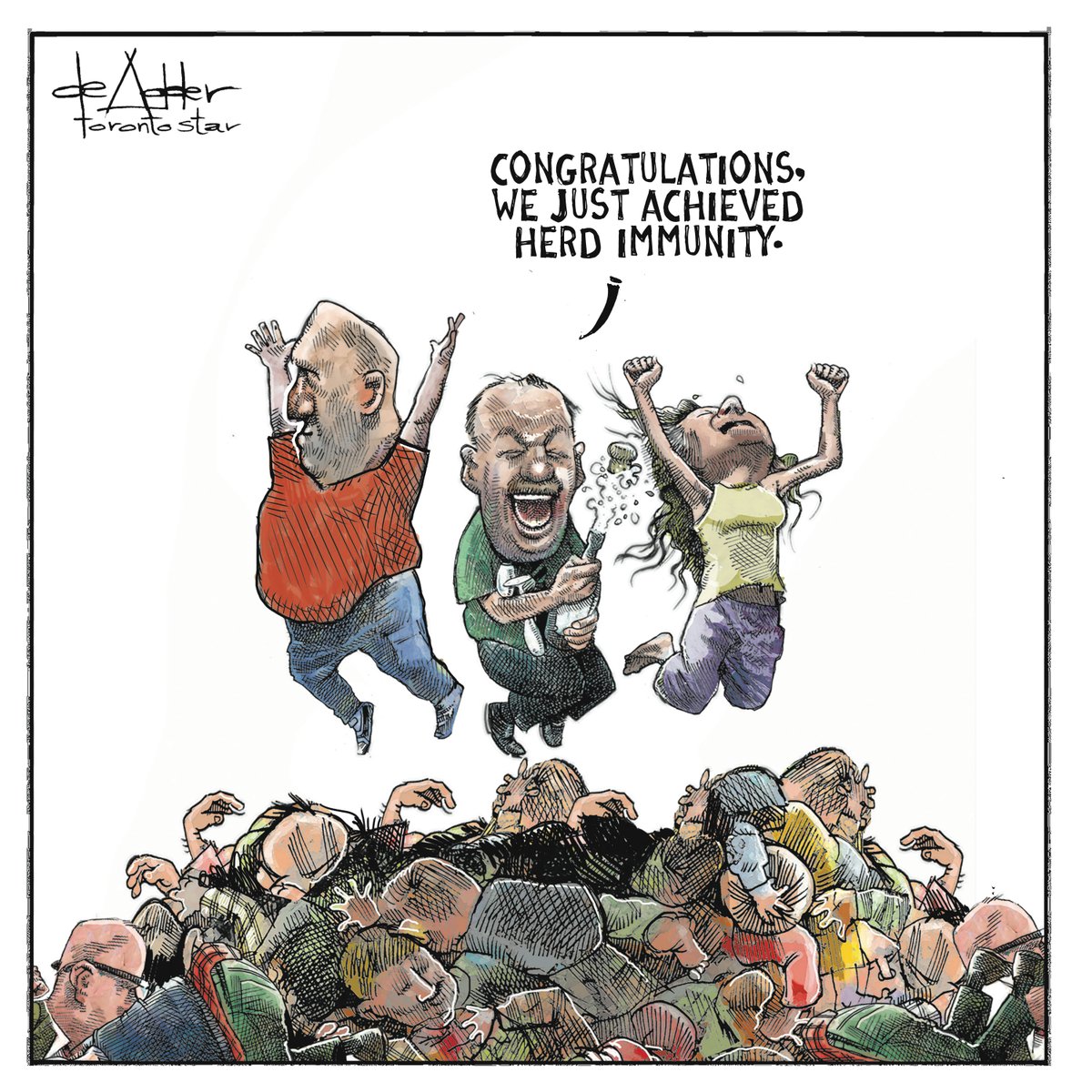 deAdder's tweet photo. Cartoon for @TorontoStar #HerdImmunity #HerdMentality #HerdImmunityIsMassMurder #Herd #TrumpCovid19 #cdnpoli https://t.co/1C4HTjNEBN