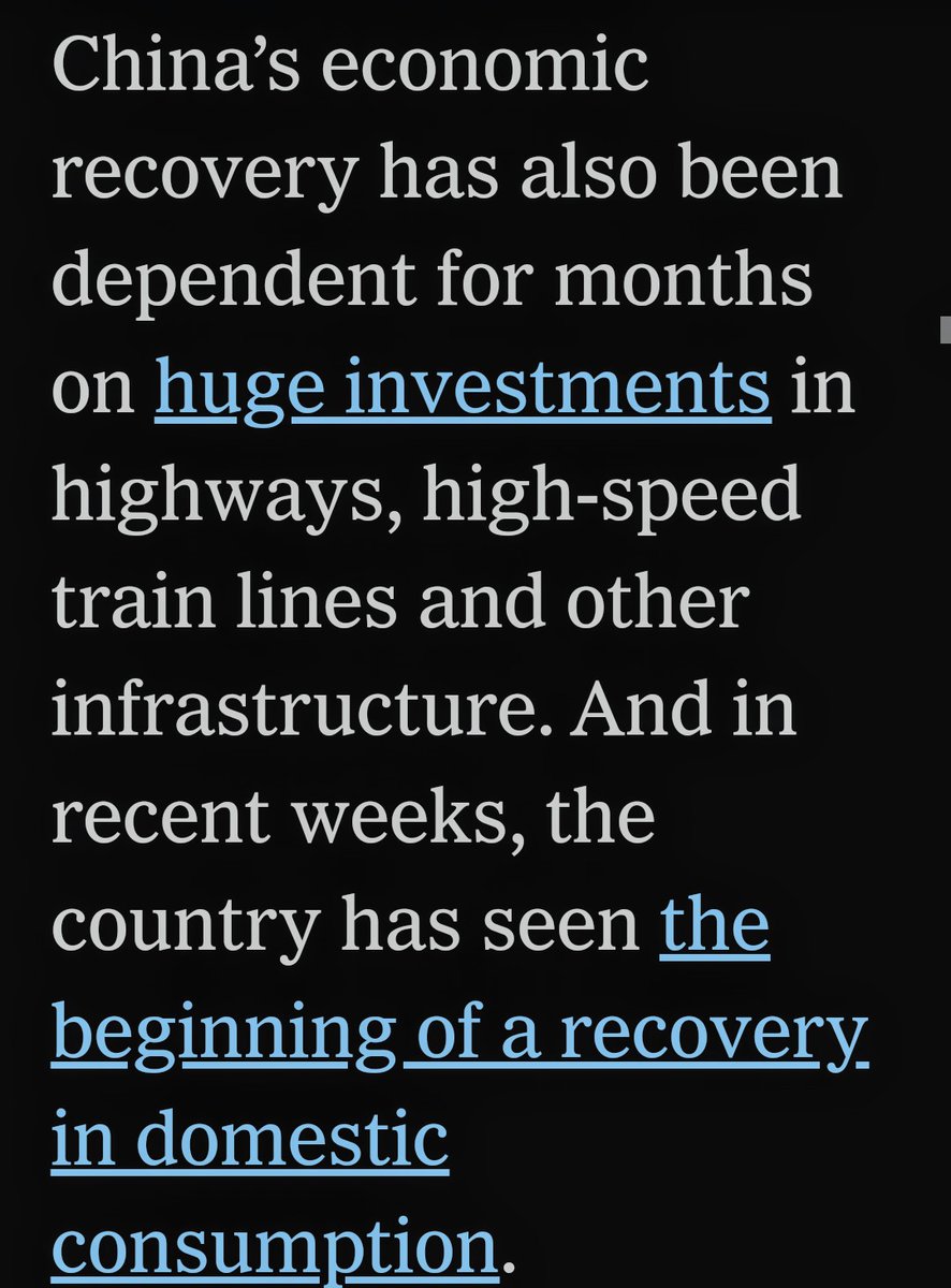 7/nAnd China ramped up its always enormous investment in internal infrastructure to create additional jobs to offset its Q1 2020 downturn:>>