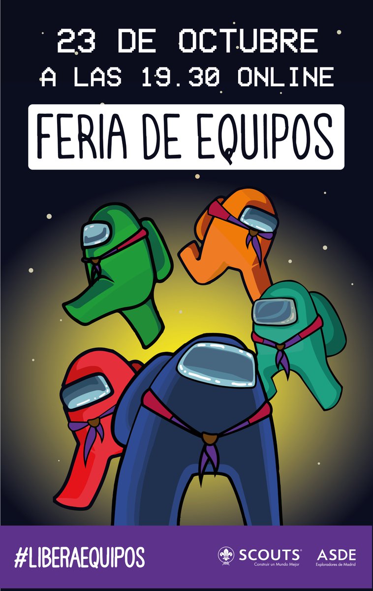 👀 ¿Queréis liberar a los Equipos?

Si eres miembro de EdM (scouter, socio/a colaborador/a, o rover) te esperamos este viernes. 

📝Os dejamos el link para inscribiros a la Feria de Equipos: forms.gle/NG65rbto2XEveS…

#LiberaEquipos