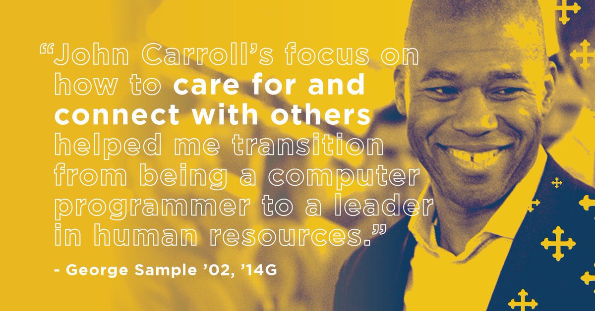 “That sense of caring was a key point at John Carroll, and something I’ve carried with me to this day.” George Sample ’02, 14G shares how his JCU experience helped mold the leadership values he applies in the workplace at jcu.edu/humanimpact