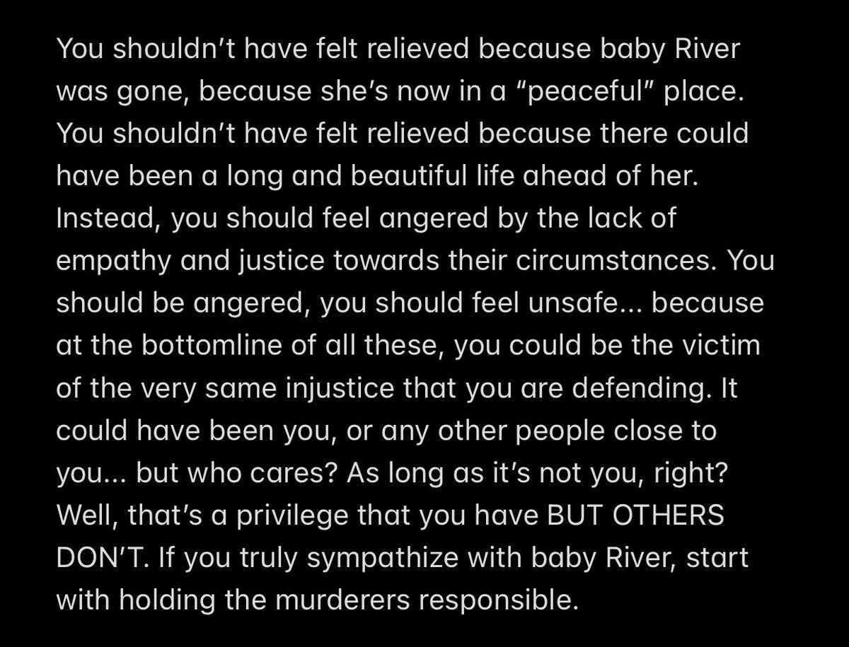 there could have been a long and beautiful life ahead of baby river. it wasn’t just her disease that killed her, it was the absence of justice and sympathy! 

#WhatsHappeningInPhilippines 
#JusticeForBabyRiver 
#OustDuterteNOW