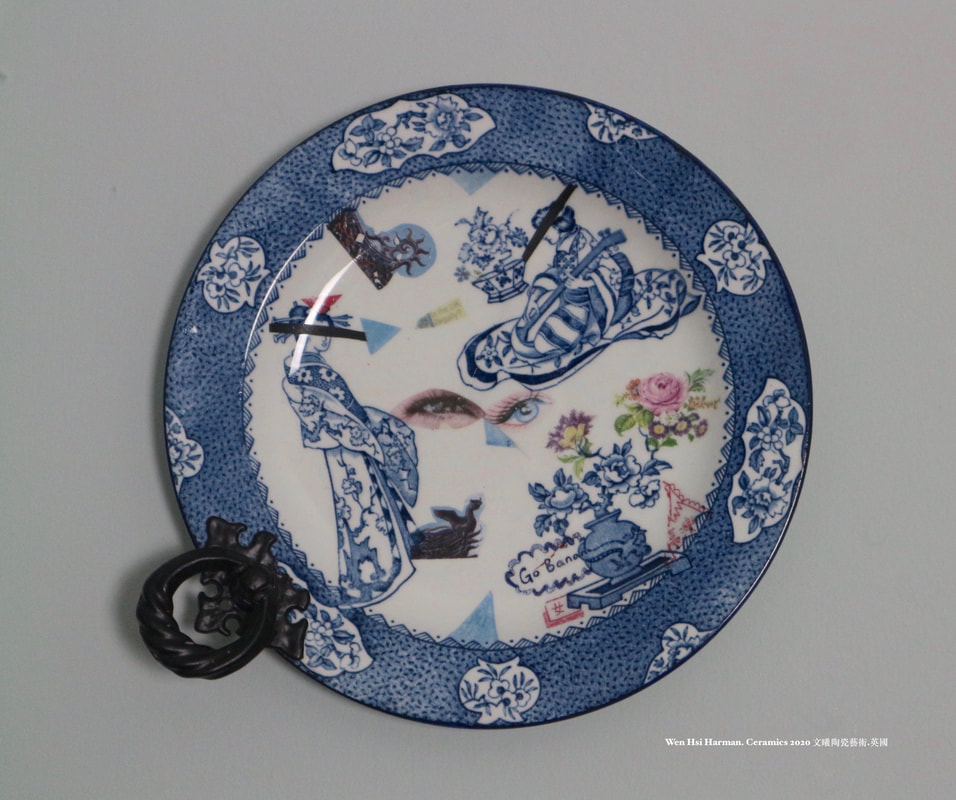 Fake identity
 22.5x20x1.5cm. Ready-made Wood &amp; Sons. England 1754. RN662903 Earthenware. Ready-made metal Door hook. Digital transfers: #Lichte Porzellan-#Germany, Wen-Hsi's drawings and Taiwanese photographic images . #Wallart 2020 #art #identity #fake 
wenhsichenceramics.com/2020.html