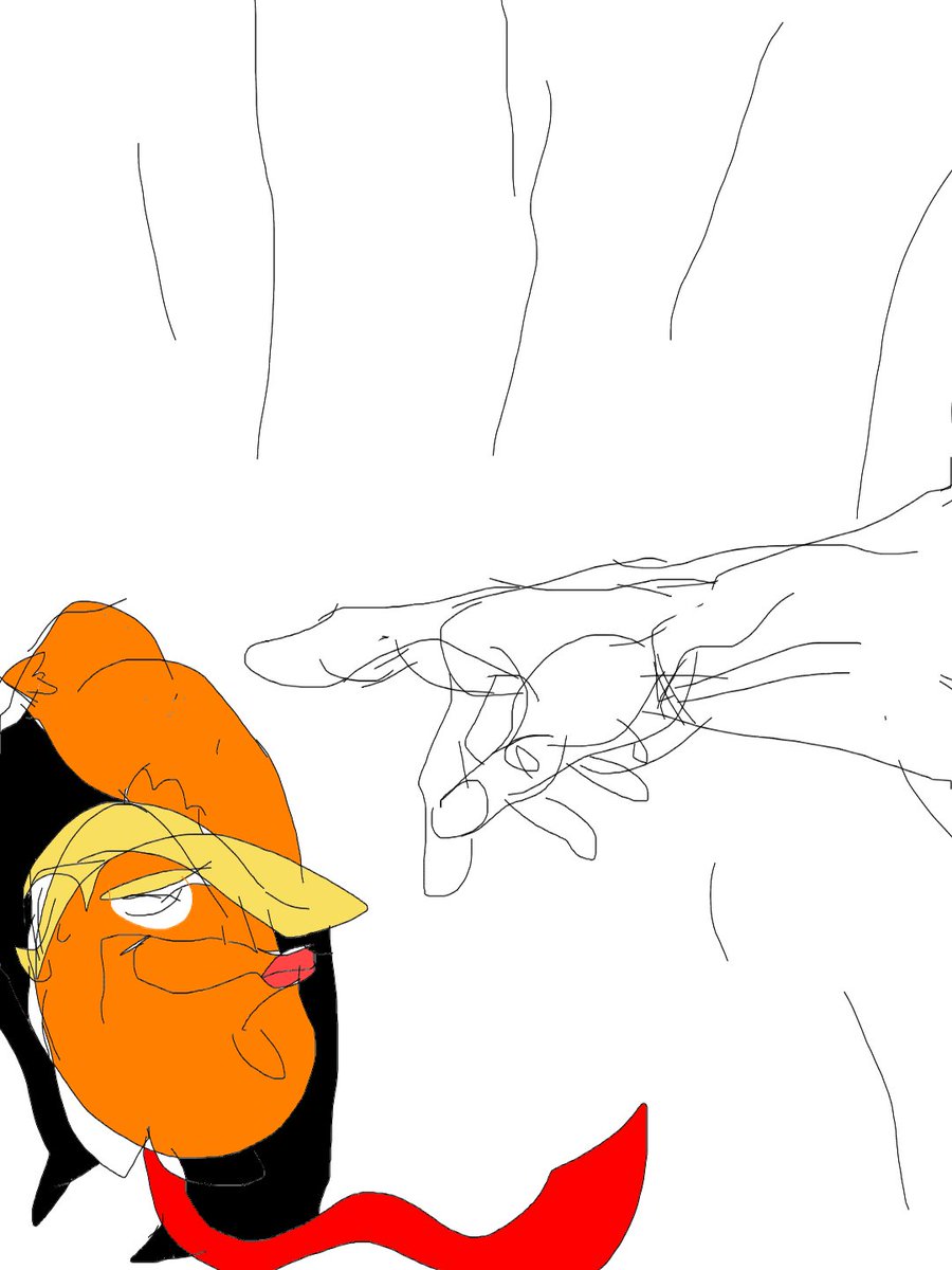 t0adscroak's tweet photo. #DrawDonaldTrump latest entry, the Duche and religion #TouchOfGod @MartinRowson https://t.co/uWMjPMCWe5