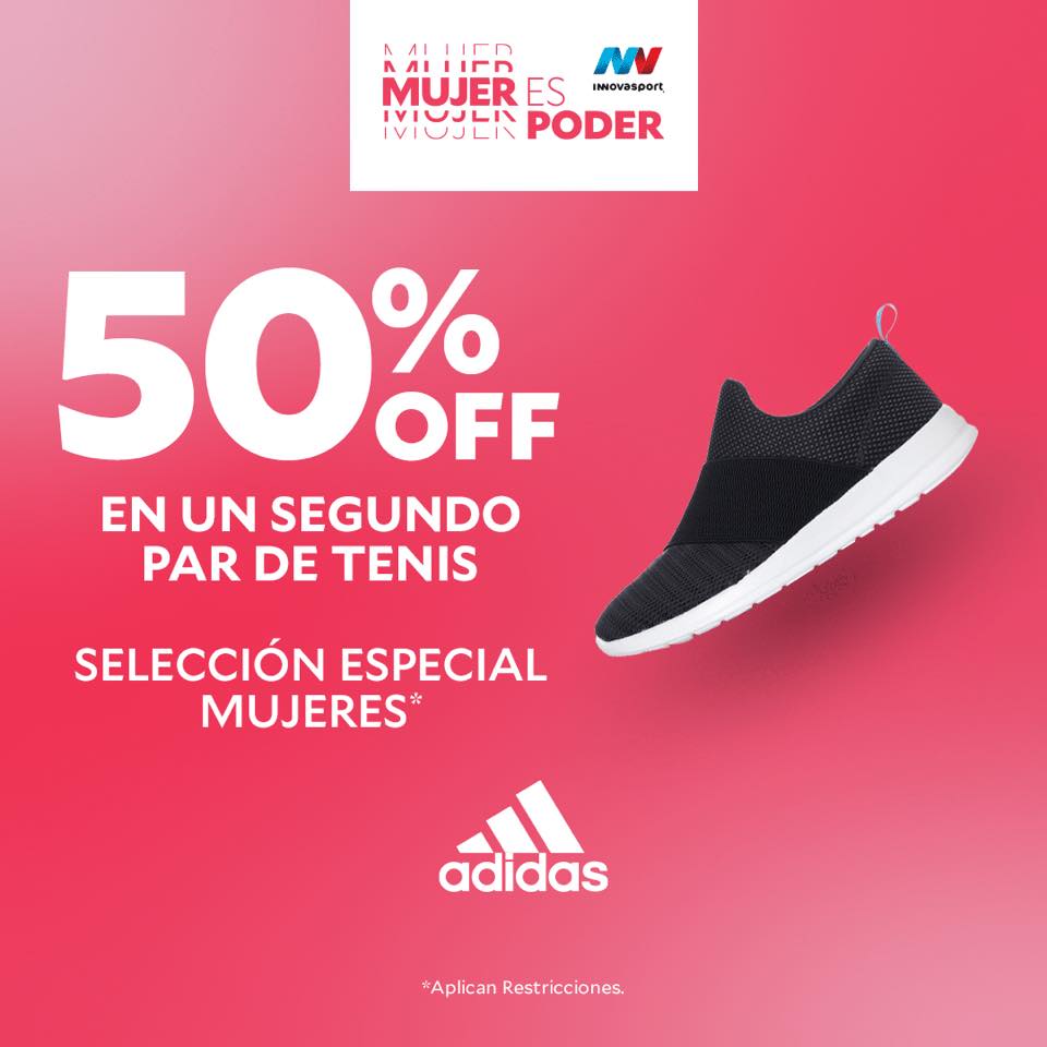 Cazaofertas on X: Promoción Innovasport: Segundo a mitad de precio en tenis  Reebok o Adidas para mujeres  #Oferta #promocion  #México #ofertas #promociones #descuentos #Cazaofertas   / X