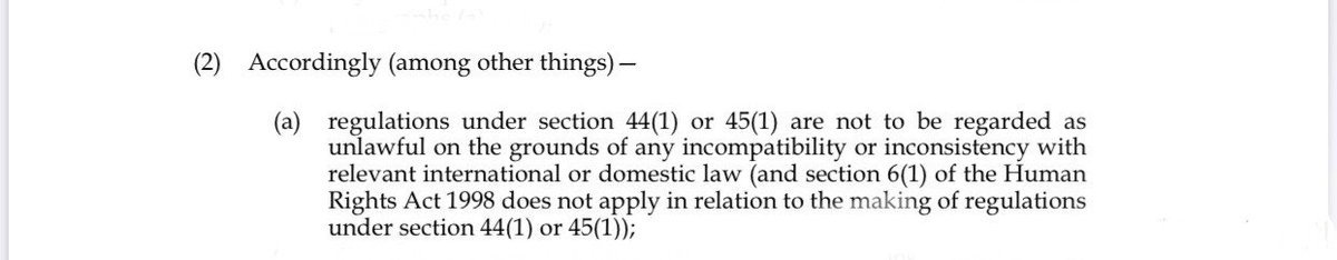 The Human Rights Act is referenced in s 2(a) as well as s 3 of Clause 47 with the implications outlined in s 4/4 #Brexit