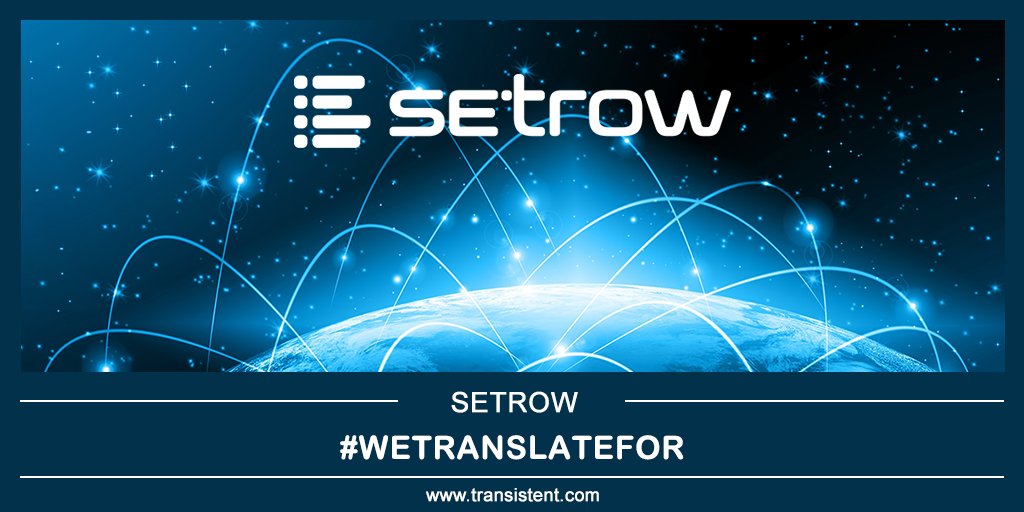 Transistent_'s tweet image. #WeTranslateFor #Setrow .... #Transistent #YourAccessToTheWorld! #translation #localization #professionaltranslation #multimedia#project #translationsolutions #translationoffice #projectmanagement #tm #pm #linguist #technology