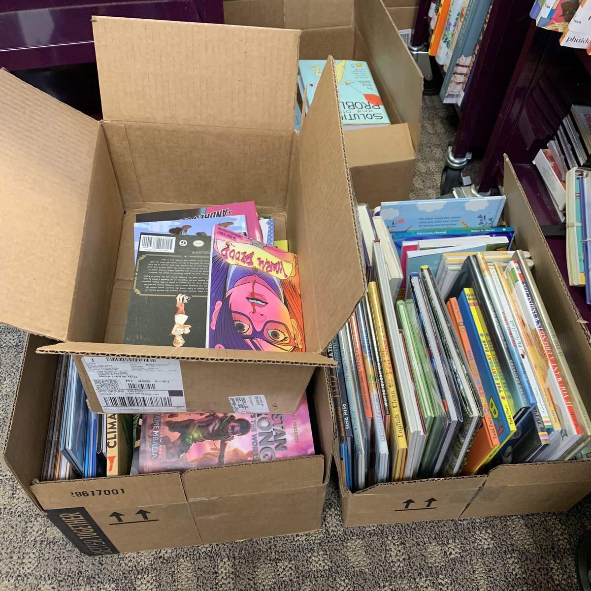 LyonTwpPL's tweet image. NEW BOOKS have arrived! We have to catalog and sticker them up but they’ll be available soon! 😊📚♥️ #newlibrarybooks #lyontwplibrary
