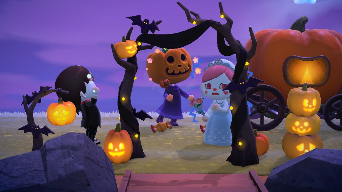superpeachicc's tweet photo. Halloween time with @moominchanAC &amp; @irfan_mazli O w O#AnimalCrossing #ACNH #NintendoSwitch https://t.co/USwqvrtphI