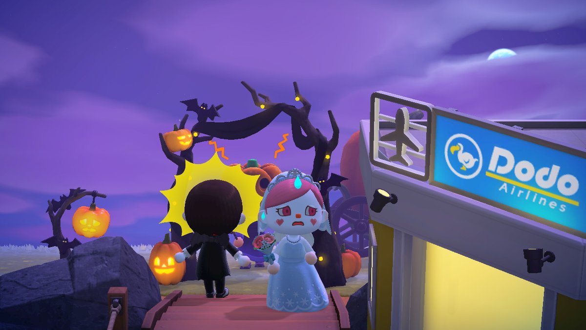 superpeachicc's tweet photo. Halloween time with @moominchanAC &amp; @irfan_mazli O w O#AnimalCrossing #ACNH #NintendoSwitch https://t.co/USwqvrtphI