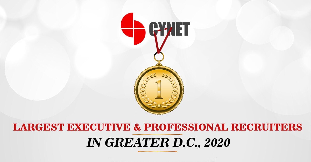 cynetsystems's tweet photo. We are proud to announce that @WBJonline has ranked Cynet #1 Largest Executive and Professional Recruiters in Greater D.C for 2020! We are thankful to all our Employees, Clients &amp; Partners. None of this would be possible without you.
 https://t.co/ZtffEqxbIV #ThankYouWBJ https://t.co/k9ORX12Ox3