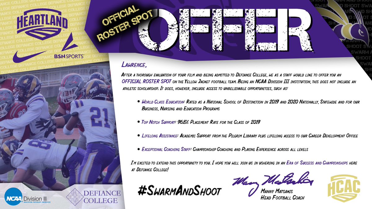 Truly blessed to receive an offer #dcfootball @coach_shank05 @MannyMatsakis #swarmandshoot