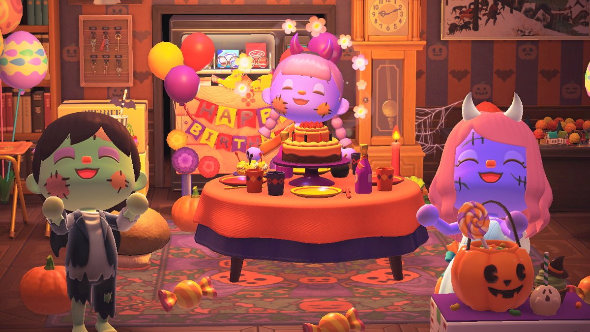superpeachicc's tweet photo. Happy belated birthday Grandma!! Spooky season! @moominchanAC &amp; @irfan_mazli #AnimalCrossing #ACNH #NintendoSwitch https://t.co/rDFLoGW49s