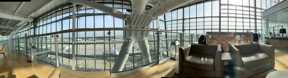Heathrow T5 looks really weird. All shops closed. Massive queues for everything. More akin to the Soviet Union than the usual consumer paradise.
