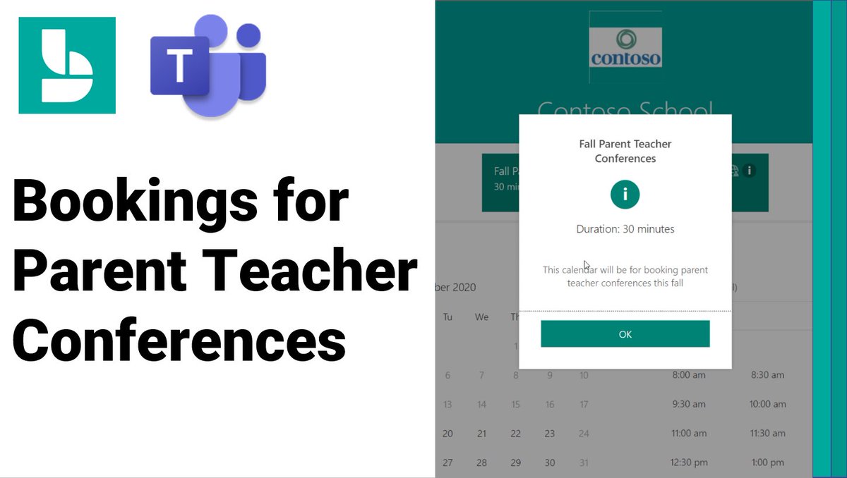 NEW! A step-by-step video 📽 on how to set up & schedule parent-teacher conferences using Microsoft Bookings 📆 Bookings has #MicrosoftTeams built-in when creating bookings & can also be used for office hours YouTube 📺 youtube.com/watch?v=X4ccut… #edtech #elearning #MIEExpert